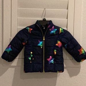 Kids Headquarters Puffer Jacket, Size 2T, new condition. (Navy Blue w/ stars)